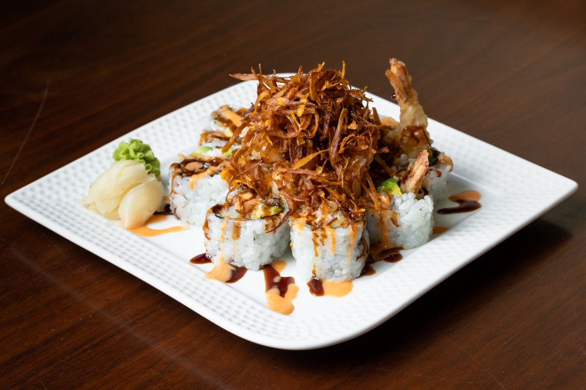 Popcorn Roll with deep-fried scallop